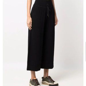 Black FABIANA FILIPPI Cashmere Wide-Leg Cropped Pants IT38/XS